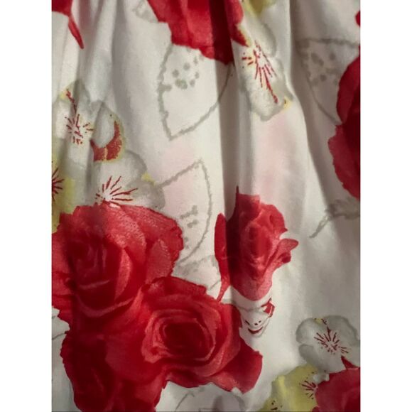 Hearts & Roses London Bianca Halter Dress red rose print rockabilly 6 - Picture 9 of 11